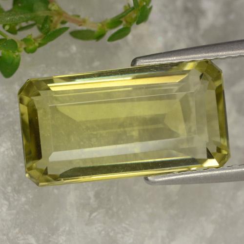 6.20ct Natural Earthy Yellow Quartz, Emerald Cut, VVS-VS