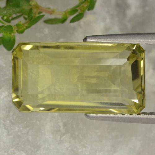 6.20 ct Yellow Quartz Stone, Natural Quartz in Octagon Step Cut Shape for Sale
