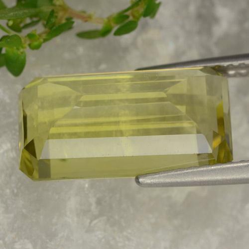 Quartz Gemstone in 14.9 x 7.9 mm Size for Sale, Quartz Stone in Earthy Yellow Color