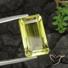 11.09 ct Yellow Quartz Stone, Natural Quartz in Octagon Step Cut Shape for Sale