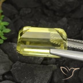 Quartz Gemstone in 15.4 x 9.2 mm Size for Sale, Quartz Stone in Green Yellow Color