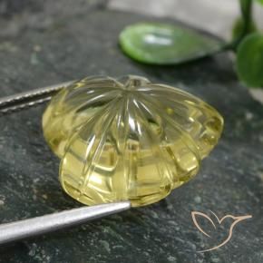Quartz Gemstone in 16 x 16 mm (calibrated) Size for Sale, Quartz Stone in Medium-Light Yellow Color
