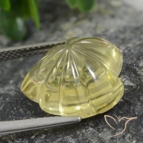 Quartz Gemstone in 15 x 15 mm (calibrated) Size for Sale, Quartz Stone in Medium-Light Yellow Color