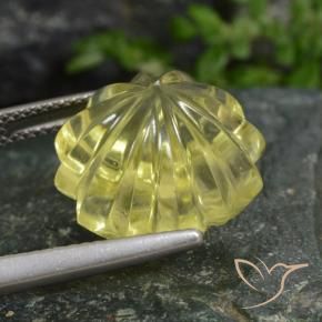 Quartz Gemstone in 15 x 15 mm (calibrated) Size for Sale, Quartz Stone in Light Yellow Color