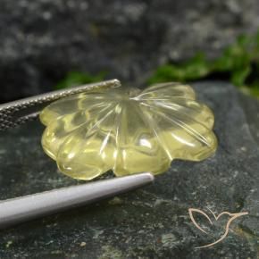 Quartz Gemstone in 18 x 13 mm (calibrated) Size for Sale, Quartz Stone in Pale Yellow Color