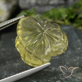Quartz Gemstone in 16 x 16 mm (calibrated) Size for Sale, Quartz Stone in Medium Yellow Color