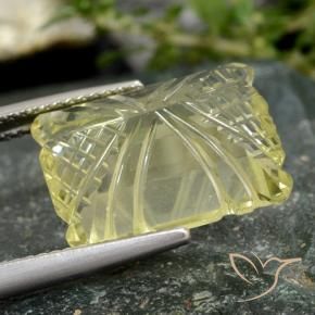 Quartz Gemstone in 16 x 12 mm (calibrated) Size for Sale, Quartz Stone in Light Pineapple Yellow Color