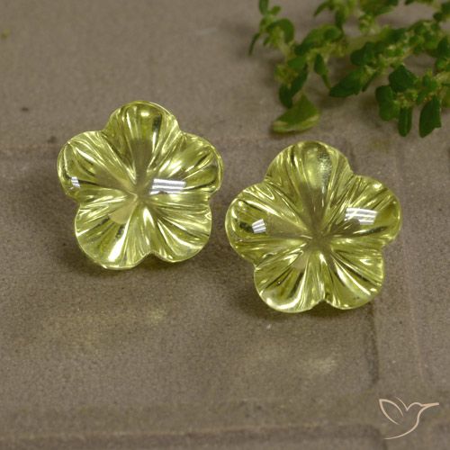 13.63 ct Yellow Quartz, 11.6 x 11.6 mm Carved From Brazil, Photo A