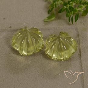 Quartz Gemstones in 10 x 10 mm (calibrated) Size for Sale, Quartz Stones in Light Yellow Color