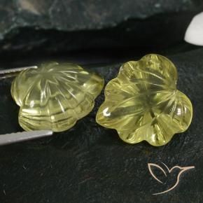 Quartz Gemstones in 14 x 14 mm (calibrated) Size for Sale, Quartz Stones in Light Yellow Color