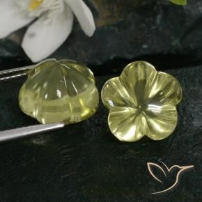 Quartz Gemstones in 12 x 12 mm (calibrated) Size for Sale, Quartz Stones in Greenish Yellow Color