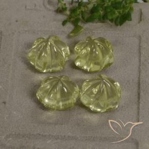 Quartz Gemstones in 9 x 9 mm (calibrated) Size for Sale, Quartz Stones in Greenish Yellow Color