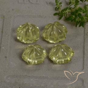 Quartz Gemstones in 9 x 9 mm (calibrated) Size for Sale, Quartz Stones in Medium Yellow Color