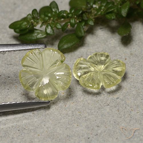 2.15 ct Yellow Quartz, 8.7 x 8.6 mm Carved From Brazil, Photo A
