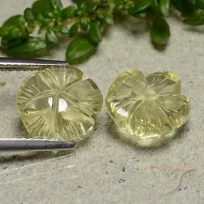 Quartz Gemstones in 10 x 10 mm (calibrated) Size for Sale, Quartz Stones in Medium Yellow Color