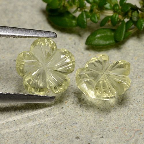 1.97ctw Natural amarelo médio Quartzo, Flor cortada, Transparente, Photo A
