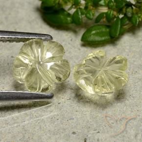 Quartz Gemstones in 7 x 7 mm (calibrated) Size for Sale, Quartz Stones in Medium Yellow Color