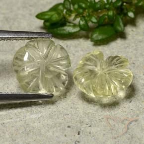 Quartz Gemstones in 8.8 x 8.6 mm Size for Sale, Quartz Stones in Medium Yellow Color