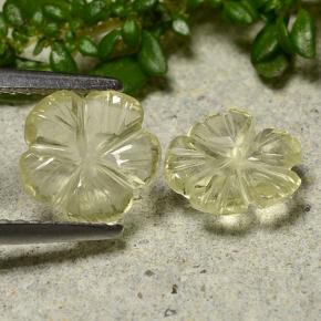 1.7ct Carved Flower Yellow Golden Quartz for sale thumb image of 1.7ct Carved Flower Yellow Golden Quartz (ID: 485462)