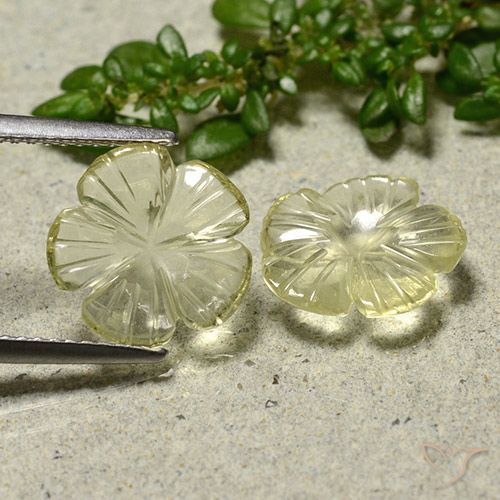 3.68 ct Yellow Quartz, 11.1 x 10.5 mm Carved From Brazil, Photo A