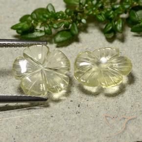 Quartz Gemstones in 11.1 x 10.5 mm Size for Sale, Quartz Stones in Medium Yellow Color