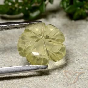 Quartz Gemstone in 10 x 10 mm (calibrated) Size for Sale, Quartz Stone in Medium Yellow Color