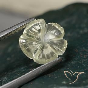 1.83 ct Yellow Quartz Stone, Natural Quartz in Carved Flower Shape for Sale