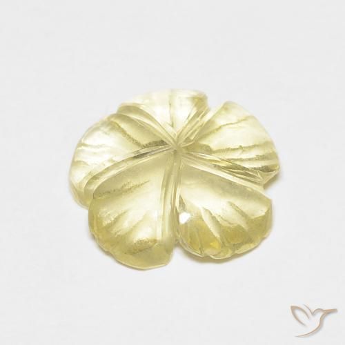 Quartz Gemstone in 11 x 11 mm (calibrated) Size for Sale, Quartz Stone in Pale Cream Yellow Color