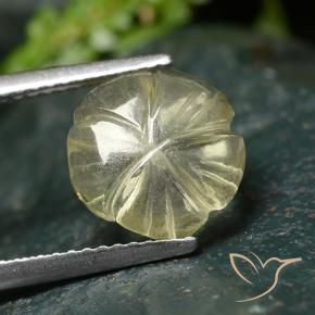 Quartz Gemstone in 10 x 10 mm (calibrated) Size for Sale, Quartz Stone in Pale Cream Yellow Color