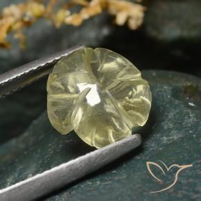 Quartz Gemstone in 10 x 10 mm (calibrated) Size for Sale, Quartz Stone in Medium Yellow Color