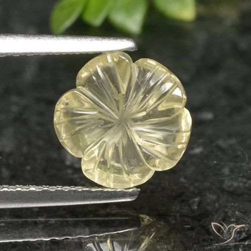 1.9 ct Yellow Quartz, 8.7 x 8.7 mm Carved From Brazil, Photo A