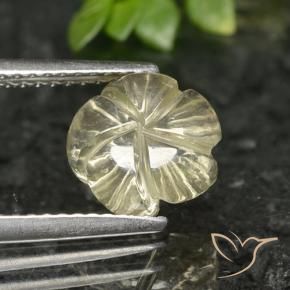 Quartz Gemstone in 9 x 9 mm (calibrated) Size for Sale, Quartz Stone in Pale Yellow Color