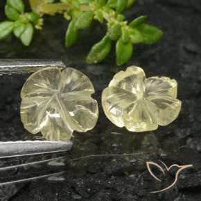 Quartz Gemstones in 8 x 8 mm (calibrated) Size for Sale, Quartz Stones in Medium Yellow Color