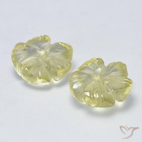 Quartz Gemstones in 9 x 9 mm (calibrated) Size for Sale, Quartz Stones in Pale Yellow Color