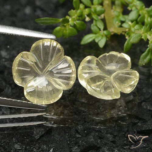 4.68 ct Yellow Quartz, 10.5 x 10.3 mm Carved From Brazil, Photo A