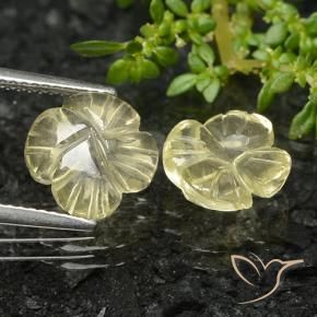 Quartz Gemstones in 10.5 x 10.3 mm Size for Sale, Quartz Stones in Greenish Yellow Color