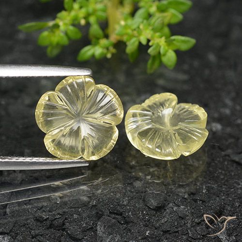 6.13 ct Yellow Quartz, 11.1 x 11 mm Carved From Brazil, Photo A