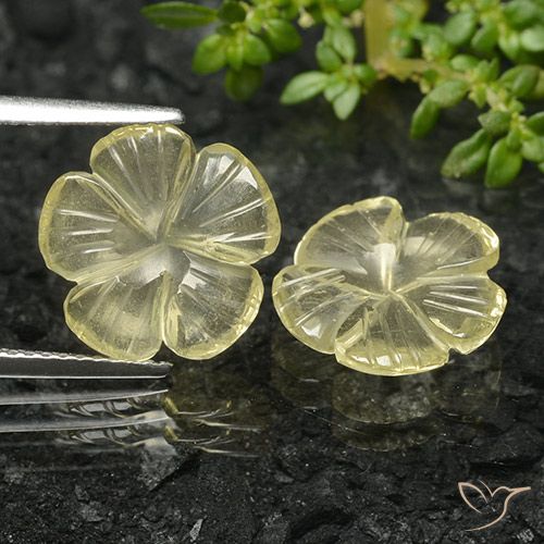 5.58ctw Natural Medium Yellow Quartz, Flower Cut, Transparent