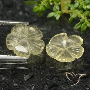 Quartz Gemstones in 12 x 12 mm (calibrated) Size for Sale, Quartz Stones in Medium Yellow Color