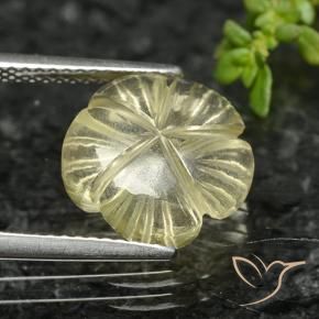 Quartz Gemstone in 12 x 12 mm (calibrated) Size for Sale, Quartz Stone in Medium Yellow Color