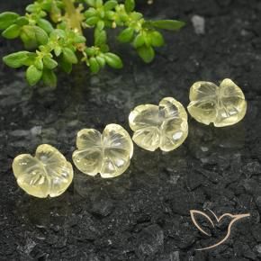 5.12 ctw Yellow Quartz Stones, Natural Quartz in Carved Flower Shape for Sale