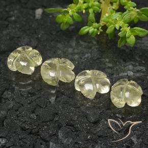 Quartz Gemstones in 7.7 x 7.5 mm Size for Sale, Quartz Stones in Pale Cream Yellow Color