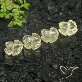 4.19 ctw Yellow Quartz Stones, Natural Quartz in Carved Flower Shape for Sale