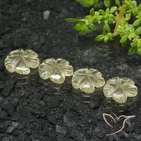 Quartz Gemstones in 9 x 9 mm (calibrated) Size for Sale, Quartz Stones in Medium Yellow Color
