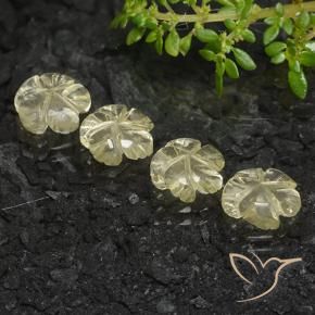 Quartz Gemstones in 8.5 x 8.2 mm Size for Sale, Quartz Stones in Medium Yellow Color
