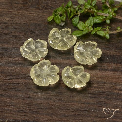 5.7 ct Yellow Quartz, 7.3 x 7.2 mm Carved From Brazil, Photo A