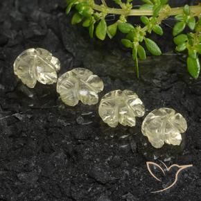 Quartz Gemstones in 7.1 x 6.5 mm Size for Sale, Quartz Stones in Medium-Light Yellow Color
