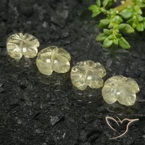 Quartz Gemstones in 8 x 8 mm (calibrated) Size for Sale, Quartz Stones in Medium-Light Yellow Color