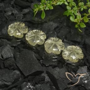 Quartz Gemstones in 10 x 10 mm (calibrated) Size for Sale, Quartz Stones in Medium Yellow Color