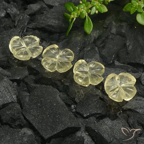 4.7 ct Yellow Quartz, 8.5 x 8.4 mm Carved From Brazil, Photo A